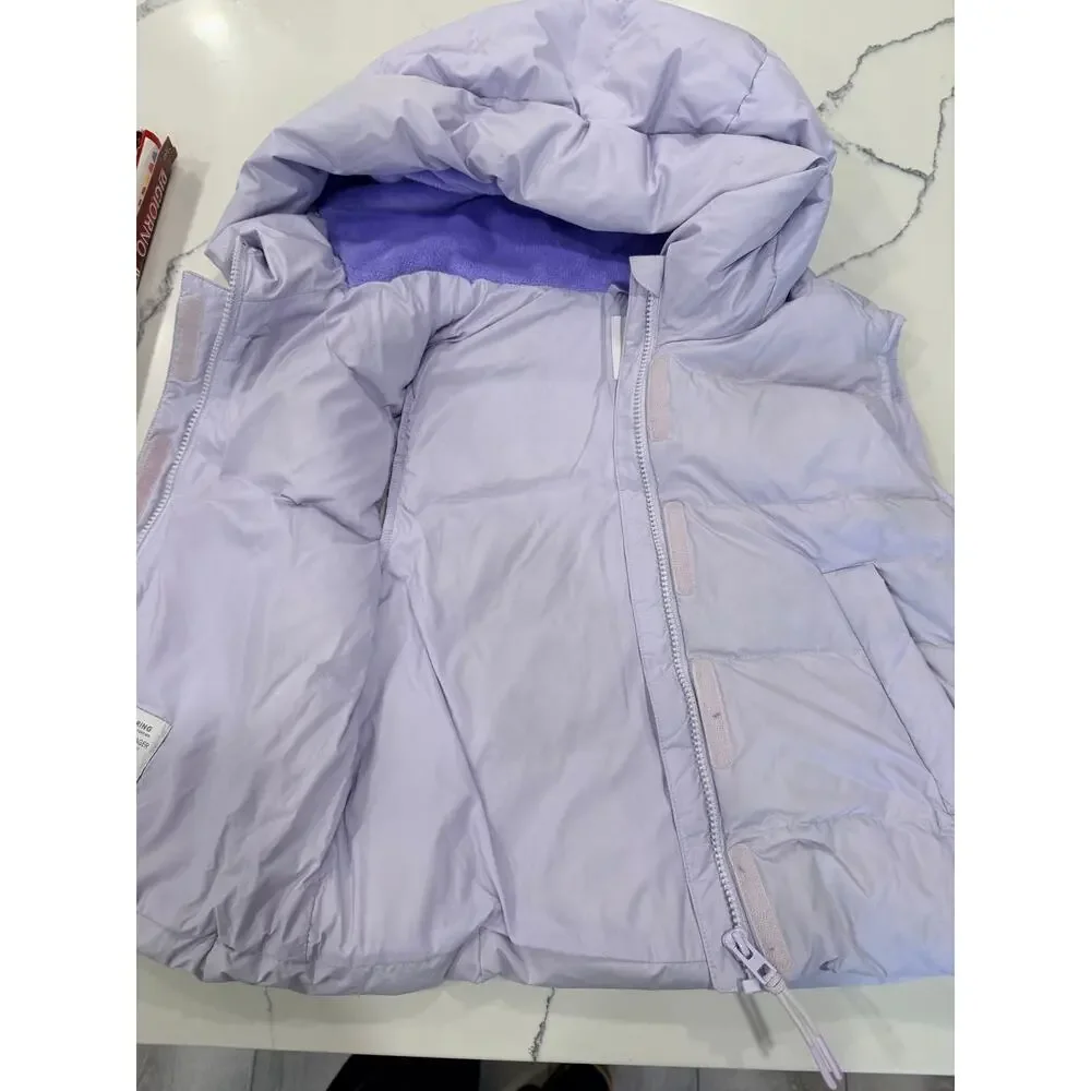 Athleta Girl Cloud Nine Hooded Down Puffer Vest Size L (12) - Picture 4 of 8